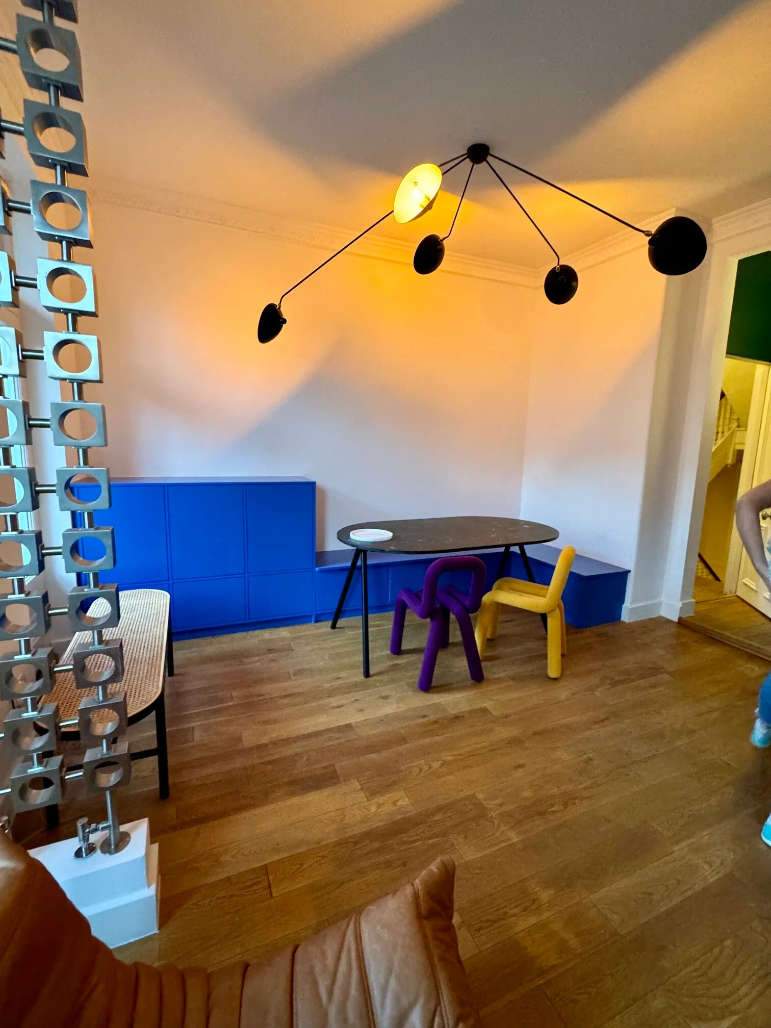 blue corner bespoke furniture near me in the living room